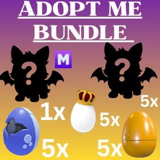 Adopt Me Bundle | 1 Mega Pet | 5 Legendary Pets | 5 Admin Abuse Eggs | 5 Retired Eggs | 5 Royal Eggs | Fast Delivery