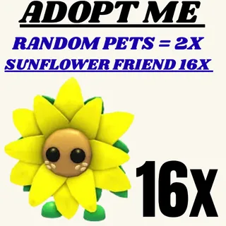 SUNFLOWER FRIEND 16X -  Adopt Me 2X Random Pets | Instant Delivery | Trusted Seller