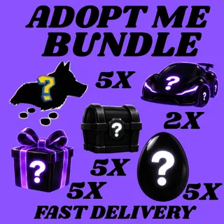 5x Mystery Pets + 2x Mystery Cars + 5x Mystery Gifts + 5x Mystery Eggs + 5x Mystery Chests | Adopt Me