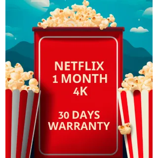 Netflix 1 Month 30 Days Warranty!