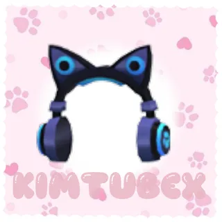 blue cat ear headphones