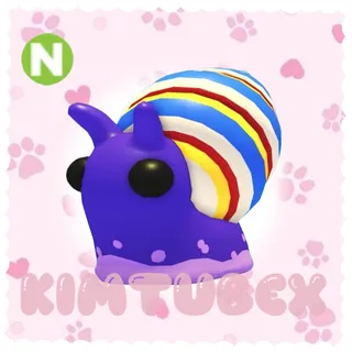 neon candy cane snail