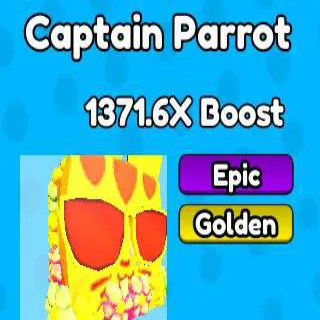 Golden Captain Parrot Pet Dumpling Squishy Race