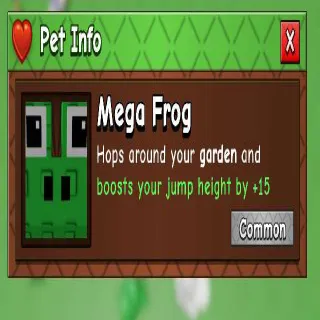 Mega Frog Grow A Garden 2