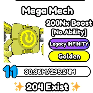 Golden Mega Mech - Pet Racer
