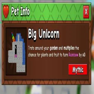 Big Unicorn Grow A Garden 2
