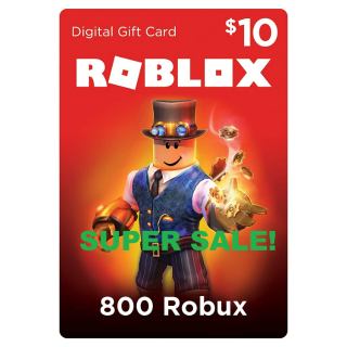 $10.00 USD DOLLARS Roblox Gift Card / 800 Robux - Other Gift Cards
