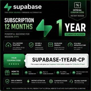 Supabase Pro 🚀 | 12 Months Subscription 🎁 | 1 Year Access 🔥