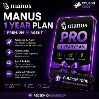Manus AI Pro – 1 Year | Coupon Code | Redeem at Checkout | Instant Delivery