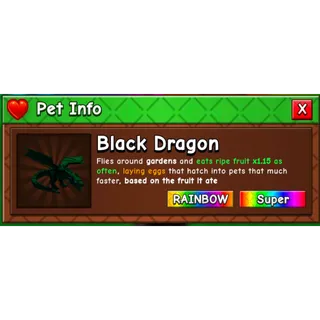 RAINBOW SUPER BLACK DRAGON | GROW A GARDEN 2