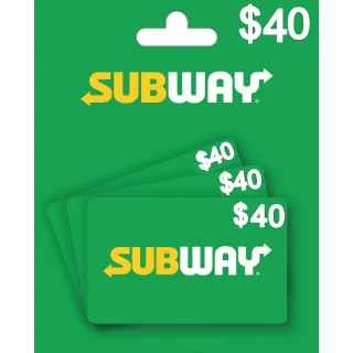 $40.00 USD subway
