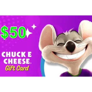 $50.00 Chuck E. Cheese