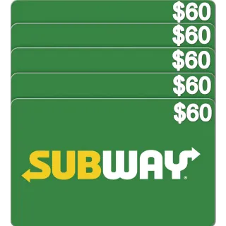 $60.00 USD subway