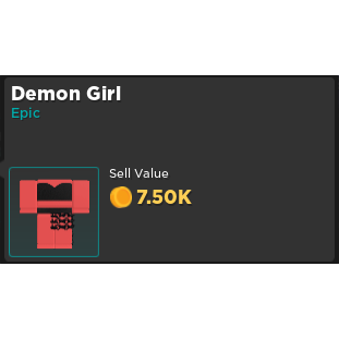 Gear Rumble Quest Demon Girl In Game Items Gameflip - roblox demon girl