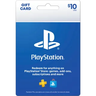 $10.00 PlayStation Store eGift Card