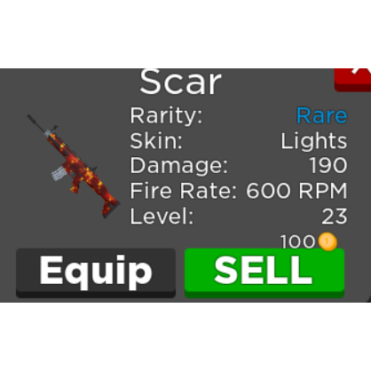 Gear Squadron Scar In Game Items Gameflip - roblox game stats