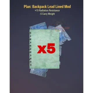x5 Backpack Lead Lined Mod