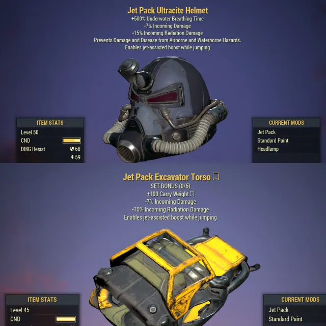 Jetpack Helmet Jetpack Excavator Fallout 76 Game Items Gameflip