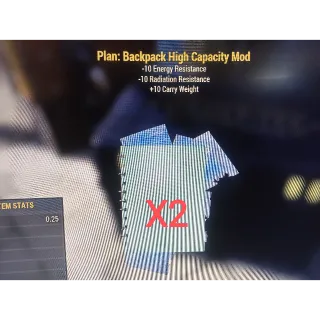 x2 Backpack High Capacity Mod