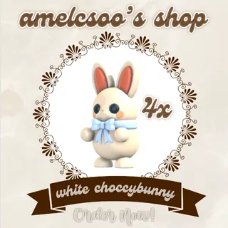 ADOPT ME 🐾 WHITE CHOCCYBUNNY 4x