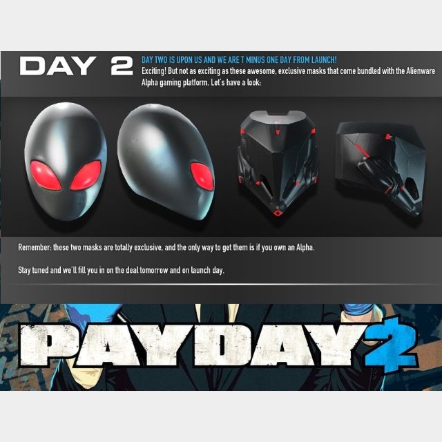 Маска alienware payday 2