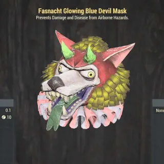 GLOWING BLUE DEVIL MASK
