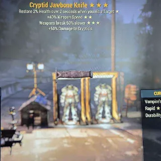 Cryptid Jawbone Knife