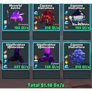 6x Brainrots Bundle 1169Qi/s l 1.16Sx/s Money Makers / Go Up For Brainrots Fortnite