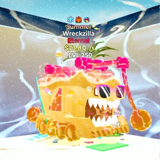 LVL 250 Wreckzilla Summer 73.8Qi/s  Fortnite Steal The Brainrot