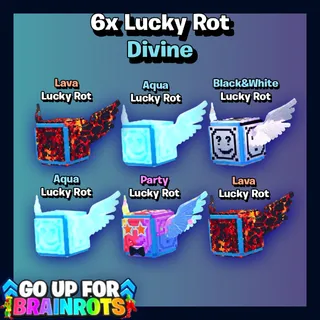 6x Lucky Rot Divine Mixed Bundle  - Go Up For Brainrots Fortnite