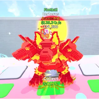 Cerberus Football Ascended LVL Max / Go Up For Brainrots Fortnite