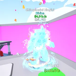 Chimpanzini Kingini Aqua LVL MAX 4.3Qi/s Go Up For Brainrots Fortnite