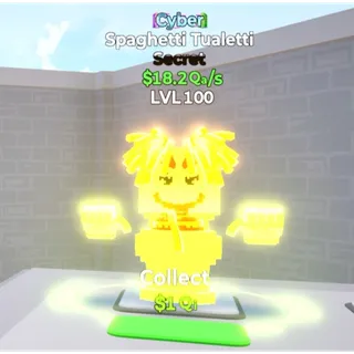 Spaghetti Tualetti Cyber 18.2Qa/s Go Up For Brainrots