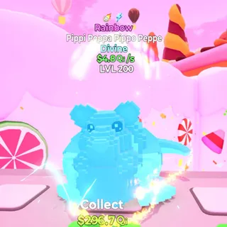 Pippi Poppa Pippe Peppe Rainbow 2 Traits ☄️⚡4.8Qi/s LVL 200 Go Up For Brainrots Fortnite