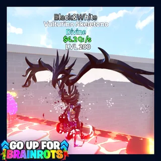 Vulturino Skeletono Black 4.3Qi/s MAX Lvl Go Up For Brainrots Fortnite