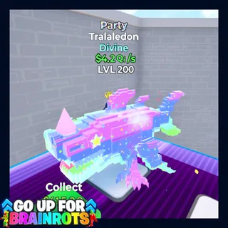 Tralaledon Party 4.2Qi LVL Max Go Up For Brainrots Fortnite