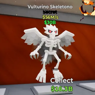 Vulturino Skeletono 56M/s Fortnite Steal The Brainrot