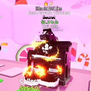 Ecco Cavallo Virtuoso Black&White 2 Traits🔥☄️ 1.2Qi/s Go Up For Brainrots Fortnite