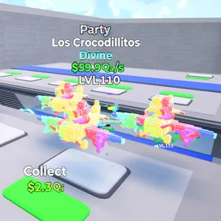 Los Crocodilitos Party 59.9Qa/s Go Up For Brainrots Fortnite