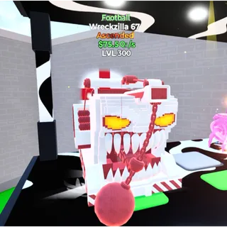 Wreckzilla 67 Football LVL MAX Go Up For Brainrots Fortnite