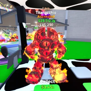 Titanocchio Lava  / Go Up For Brainrots Fortnite