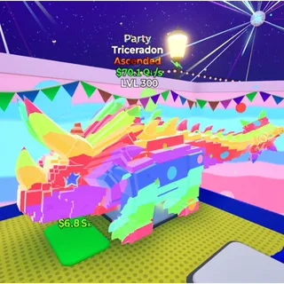 Triceradon Party Ascended LVL MAX  Go Up For Brainrots Fortnite