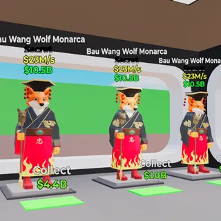 3x Bau Wang Wolf Monarca  Fortnite Steal The Brainrot