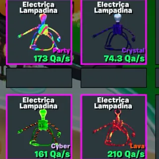 4x Electrica Lampadina Bundle  / Go Up For Brainrots Fortnite