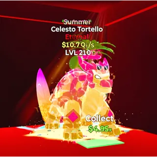 Celesto Tortello Summer 10.7Qi/s LVL 210 / Fortnite Steal The Brainrot
