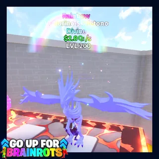 Vulturino Skeletono rainbow 2.8Qi/s MAX Lvl Go Up For Brainrots Fortnite