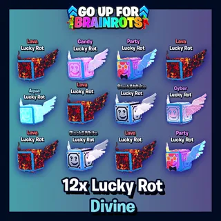12x Lucky Rot Divine Mixed Bundle  - Go Up For Brainrots Fortnite