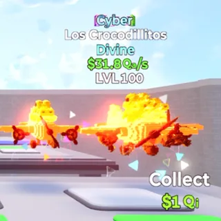 Los Crocodilitos Cyber 33.8Qa/s Go Up For Brainrots Fortnite