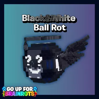 1x Ball Rot Divine Black&White - Go Up For Brainrots Fortnite