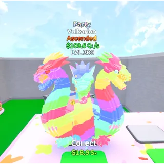 Vulkarion Party LVL 300 / Go Up For Brainrots Fortnite